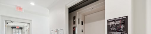 Elevators at The Sorento Apartments in San Antonio TX
