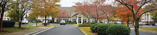 Driveway entrance at Whispering Oaks Apartments in Portsmouth VA