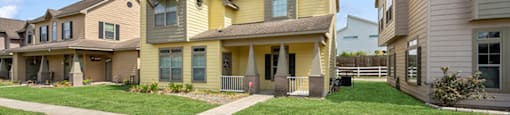 Exterior of apartments at Fountains at Tidwell and The Enclave in Houston TX