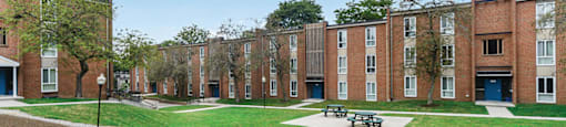 Green exterior at University Heights in Providence RI
