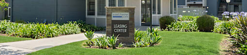 Exterior Leasing Center Sign at Westchester Park Apartments in Tustin CA
