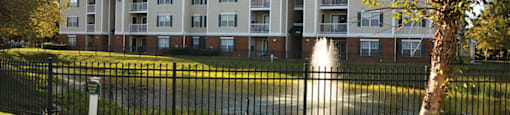 Exterior pond at Whispering Oaks Apartments in Portsmouth VA