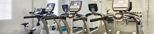 Fitness center treadmills at Villages at Marley Station in Glen Burnie MD