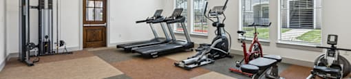 Fitness center at Bonito Parque Apartments in San Antonio TX