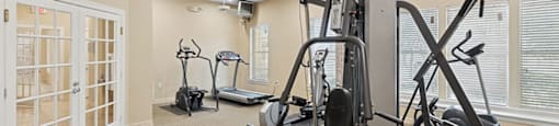 Fitness center at Ironwood Crossing Apartments and Townhomes in Fort Worth TX
