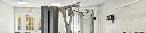 Fitness center weights at Villages at Marley Station in Glen Burnie MD