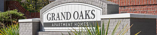 Front monument sign at Grand Oaks Apartments in Chester VA