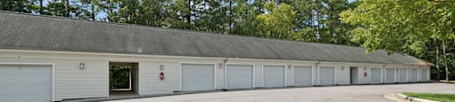 Garages at Falls Pointe at the Park Apartments in Durham NC