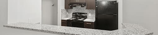 Kitchen counters at Running Brook Apartments in Miami FL