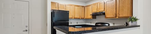 Kitchen countertops at The Woods at Victoria Park Apartments in Woodbridge VA