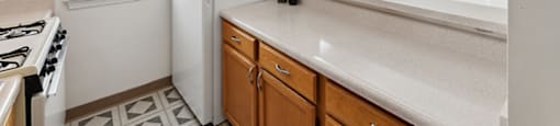 Kitchen counters at Patrick Henry Apartments in Arlington, VA