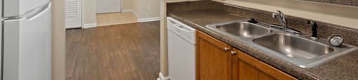 Kitchen sink at Longwood Vista Apartment Homes in Atlanta GA