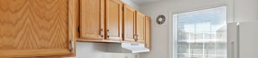Kitchen cabinets at Patrick Henry Apartments in Arlington, VA