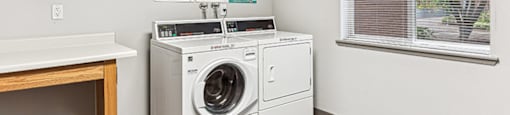 Laundry facilities at Woodrose Senior Affordable Apartments in Bellingham WA