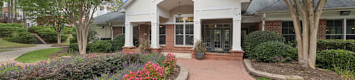 Leasing Center Exterior at Falls Pointe at the Park Apartments in Durham NC