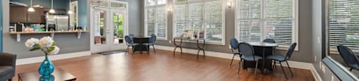 Leasing center interior at Falls Pointe at the Park Apartments in Durham NC
