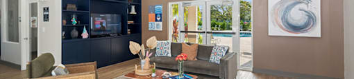 Leasing office seating at Running Brook Apartments in Miami FL