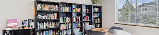 Library at Woodrose Senior Affordable Apartments in Bellingham WA