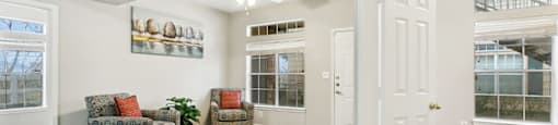 Spacious Living Room at Almeda Park Apartments in Houston TX