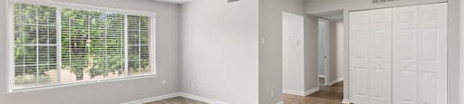 Living room with wood plank at Leesburg Apartments in Leesburg VA