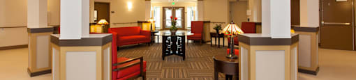 Lobby at The Lodge at Morgan Hills Apartments in Morgan Hill CA