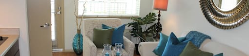 Model Living Room at The Lodge at Morgan Hills Apartments in Morgan Hill CA