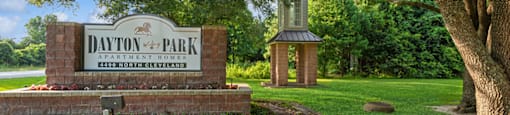Monument Sign at Dayton Park Apartments in Dayton, TX