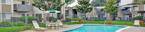 Pool at Turnleaf Apartments in San Jose, CA.