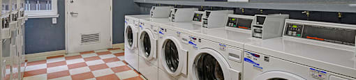 Laundry room at Turnleaf Apartments in San Jose, CA.