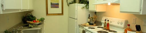 kitchen with dishwasher for Timberleaf Apartments in Lakewood, CO