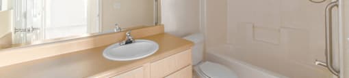spacious bathrooms Parkway Senior Apartments in Pasadena TX