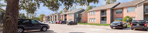 Parking area at Forest Creek Apartments in Houston TX