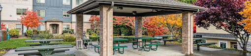 Outdoor pavilion at Alderwood Court in Lynnwood WA