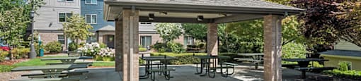 Outdoor pavilion at Alderwood Court in Lynnwood WA