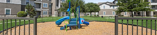 Playground entrance at Bonito Parque Apartments in San Antonio TX