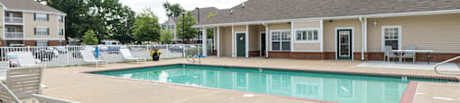 Outdoor pool at Whispering Oaks Apartments in Portsmouth VA