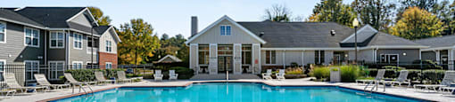 Large pool at Grand Oaks Apartments in Chester VA