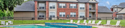 Pool at Hollow Creek Apartments in Conroe TX