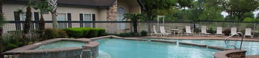 Pool at Almeda Park Apartments in Houston TX