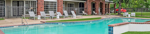 Pool at Hollow Creek Apartments in Conroe TX