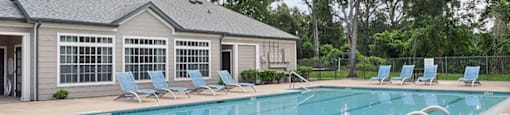 Pool at Park Village Apartments in Conroe TX