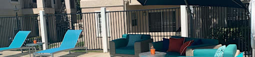Pool Seating Area  at Westbrook Apartments in San Diego CA