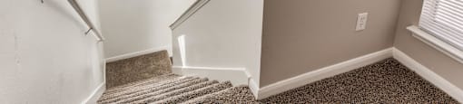 Townhome staircase at Hollow Creek in Conroe TX