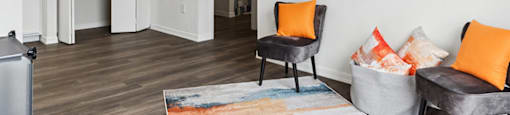 Townhome living room at Tidwell Estates in Houston TX