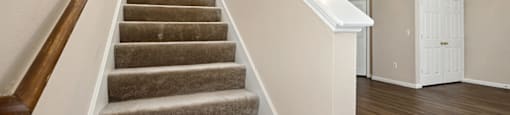 Townhome staircase at Fountains at Tidwell and The Enclave in Houston TX