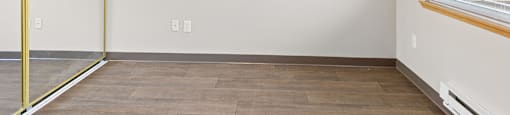 Upgraded bedroom at Meridian Court Apartments in Federal Way WA