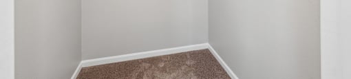 Walk in closet at England Run Apartments in Fredericksburg VA