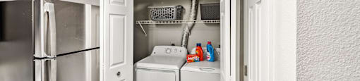 In unit washer and dryer at England Run Apartments in Fredericksburg VA