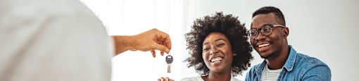 Happy residents receiving keys!