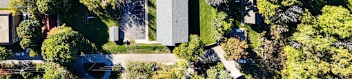 a birds eye view of building